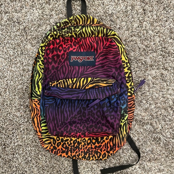 Jansport Bags Jansport Neon Rainbow Leopard Backpack Os Poshmark